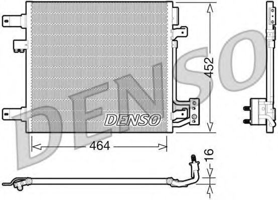 Радиатор кондиционера DENSO DCN06014