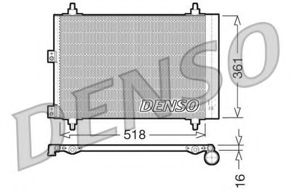 Радиатор кондиционера DENSO DCN07006