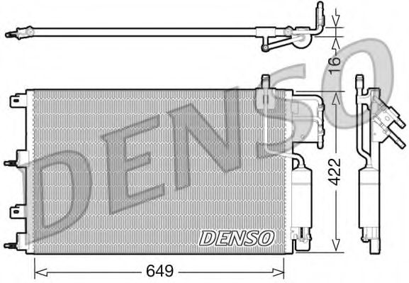 Радиатор кондиционера DENSO DCN10023