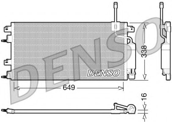 Радиатор кондиционера DENSO DCN10024