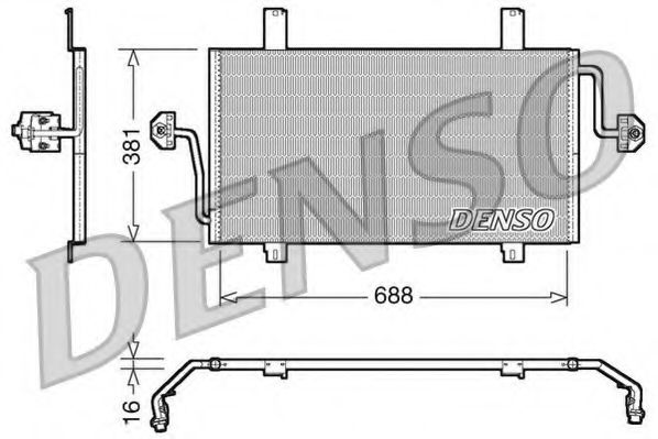 Радиатор кондиционера DENSO DCN23016