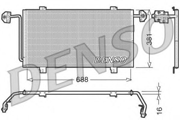 Радиатор кондиционера DENSO DCN23023
