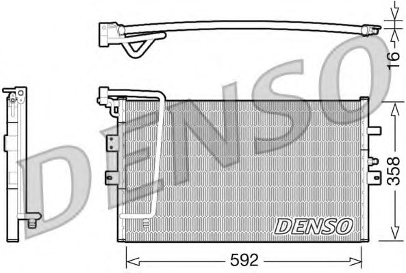 Радиатор кондиционера DENSO DCN25002