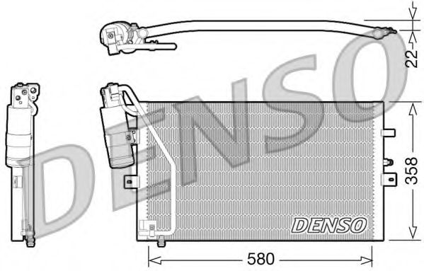 Радиатор кондиционера DENSO DCN25003