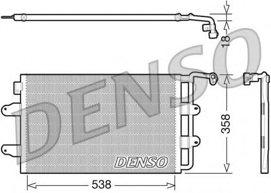 Радиатор кондиционера DENSO DCN32026