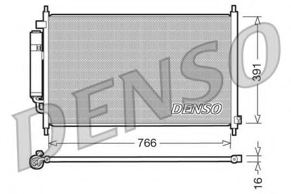 Радиатор кондиционера DENSO DCN40005