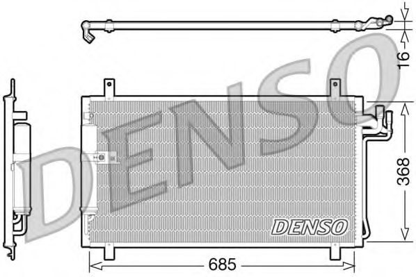 Радиатор кондиционера DENSO DCN46014