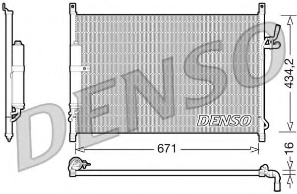 Радиатор кондиционера DENSO DCN46015