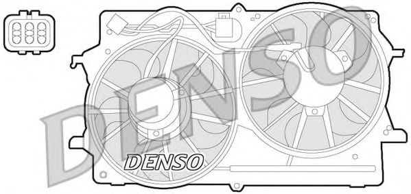 Вентилятор охлаждения двигателя DENSO DER10007