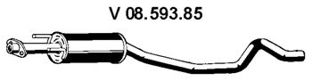 Предглушитель выхлопных газов eberspacher 08.593.85