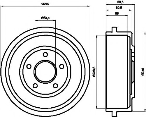 Тормозной барабан MINTEX MBD260