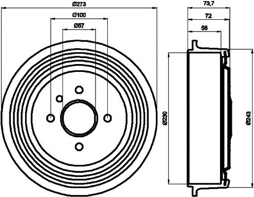 Тормозной барабан mintex MBD285