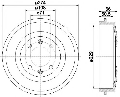 Тормозной барабан MINTEX MBD030