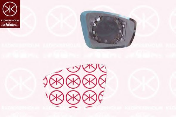 Стекло наружного зеркала VAG 6RU 857 521A
