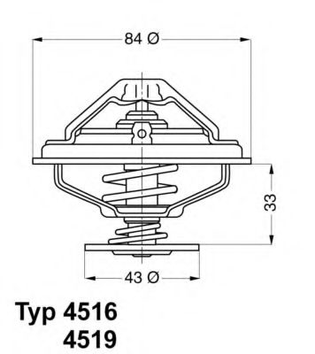 Термостат WAHLER 4516.85D