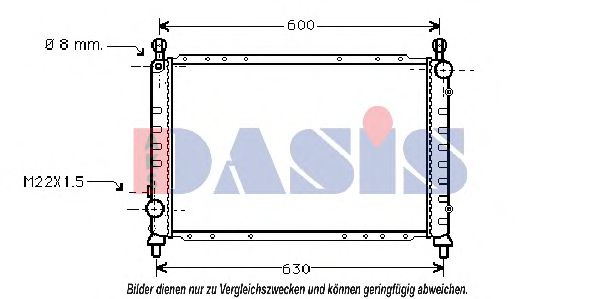 Радиатор охлаждения двигателя aksdasis 010009N