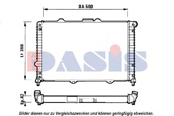 Радиатор охлаждения двигателя aksdasis 011050N