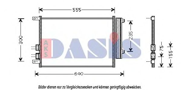 Радиатор кондиционера aksdasis 012003N
