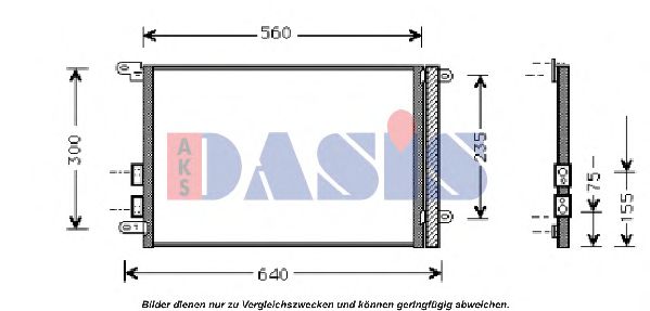 Радиатор кондиционера aksdasis 012280N