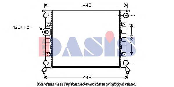 Радиатор охлаждения двигателя aksdasis 020011N