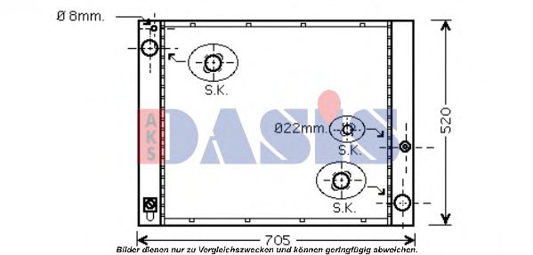 Радиатор охлаждения двигателя aksdasis 020017N