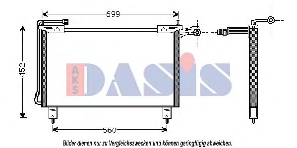 Радиатор кондиционера AKS DASIS 022090N Радиатор кондиционера AKS DASIS 022090N
