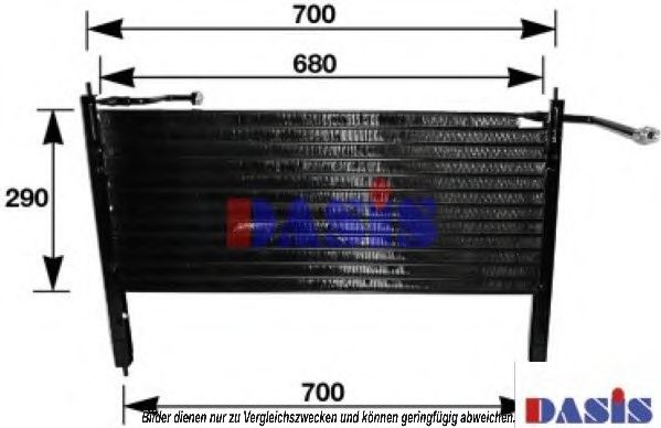 Радиатор кондиционера aksdasis 022090N