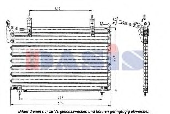 Радиатор кондиционера aksdasis 022210N