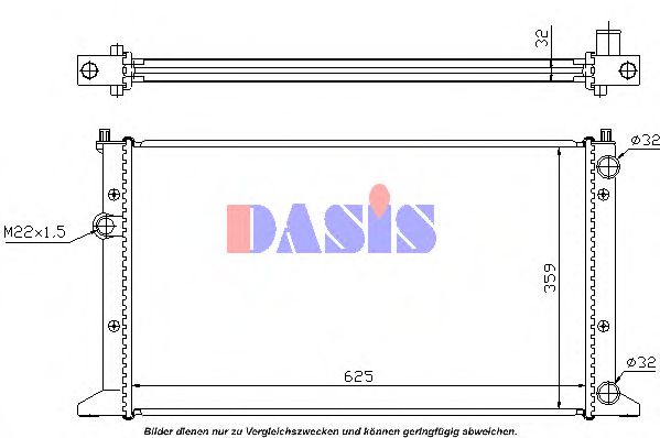 Радиатор охлаждения двигателя aksdasis 040005N