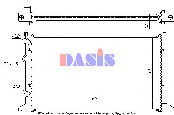 Радиатор охлаждения двигателя aksdasis 040012N