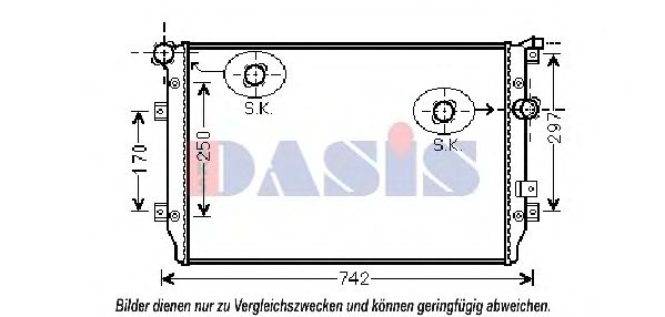 Радиатор охлаждения двигателя aksdasis 040014N