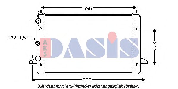 Радиатор охлаждения двигателя AKS DASIS 040480N Радиатор охлаждения двигателя AKS DASIS 040480N