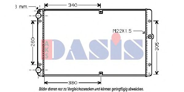 Радиатор охлаждения двигателя aksdasis 041001N