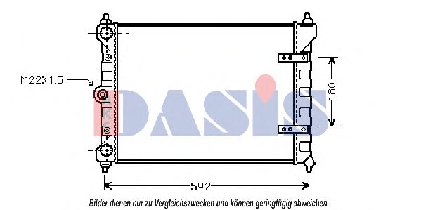 Радиатор охлаждения двигателя aksdasis 041090N