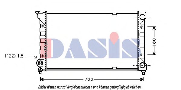 Радиатор охлаждения двигателя AKS DASIS 041360N Радиатор охлаждения двигателя AKS DASIS 041360N