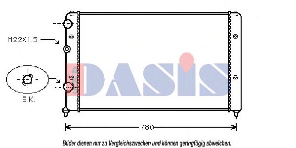 Радиатор охлаждения двигателя AKS DASIS 041910N Радиатор охлаждения двигателя AKS DASIS 041910N