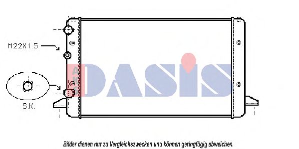 Радиатор охлаждения двигателя AKS DASIS 041930N Радиатор охлаждения двигателя AKS DASIS 041930N