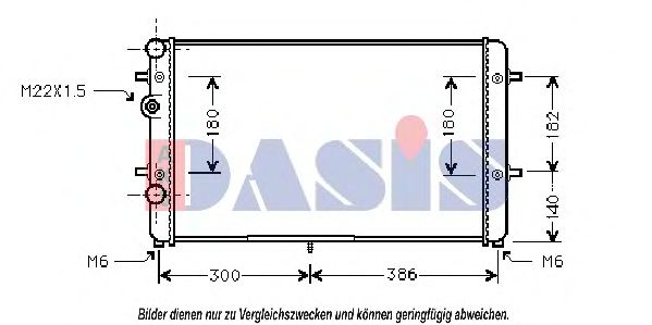 Радиатор охлаждения двигателя aksdasis 041980N