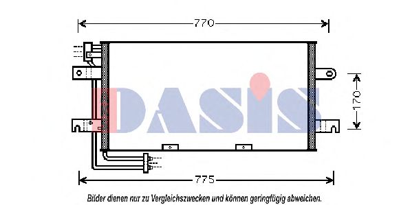 Радиатор кондиционера AKS DASIS 042007N Радиатор кондиционера AKS DASIS 042007N