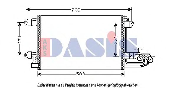 Радиатор кондиционера aksdasis 042013N
