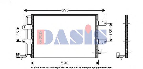 Радиатор кондиционера aksdasis 042021N