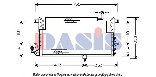 Радиатор кондиционера AKS DASIS 042190N Радиатор кондиционера AKS DASIS 042190N