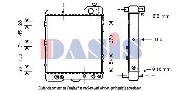 Радиатор охлаждения двигателя AKS DASIS 043820N Радиатор охлаждения двигателя AKS DASIS 043820N