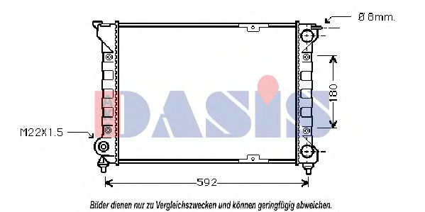 Радиатор охлаждения двигателя AKS DASIS 043880N Радиатор охлаждения двигателя AKS DASIS 043880N