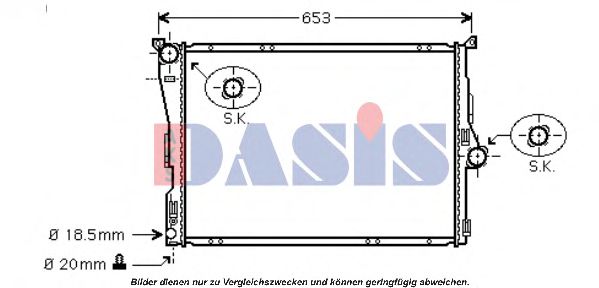 Радиатор охлаждения двигателя aksdasis 050038N