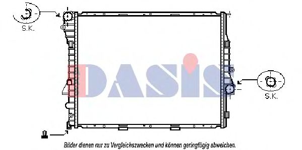 Радиатор охлаждения двигателя aksdasis 050041N