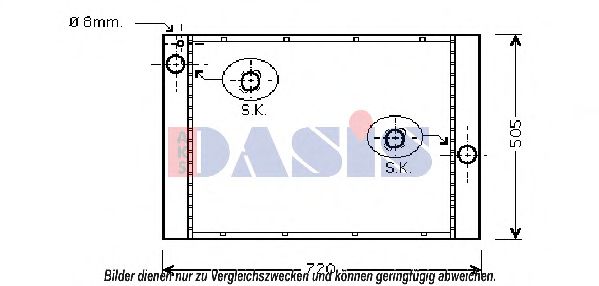 Радиатор охлаждения двигателя aksdasis 050053N