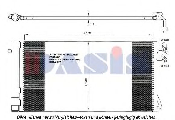 Радиатор кондиционера aksdasis 052002N