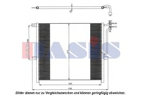 Радиатор кондиционера aksdasis 052012N