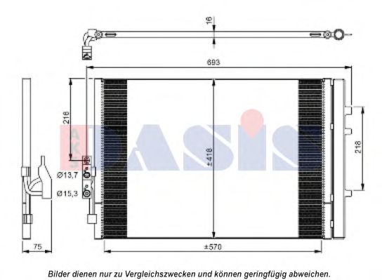 Радиатор кондиционера aksdasis 052024N